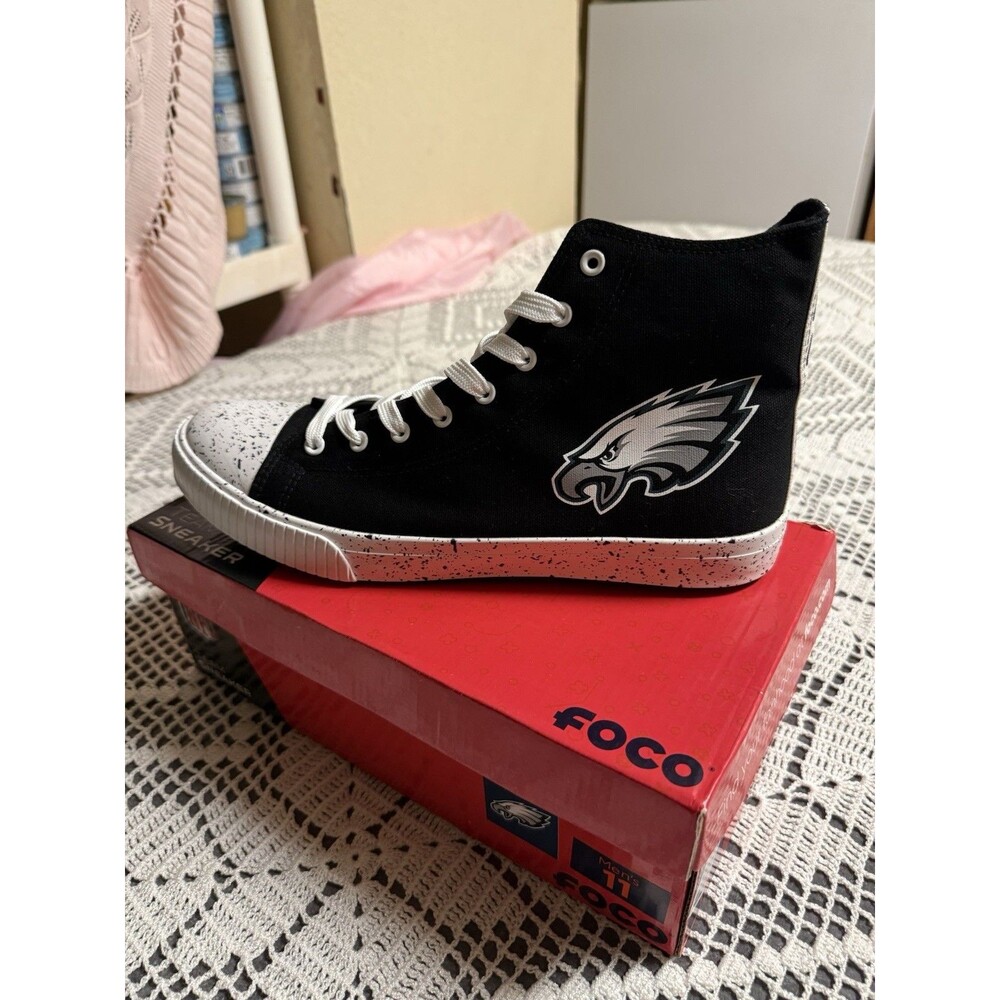 NFL FOCO Philadelphia Eagles Paint Splatter Sneakers Mens 11 Birds